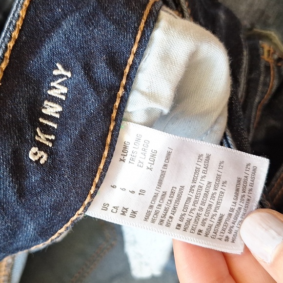 American Eagle Skinny Super Stretch Jeans (Xtra Long) - Picture 3 of 4